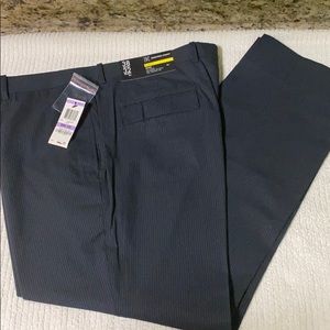 INC black striped slacks